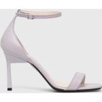 Designer Női Lezser Bőr Lila Calvin Klein Tűsarkú cipők Csatos kapoccsal akciósan 39-es méretben 