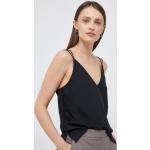 Designer Női Poliészter Fekete Calvin Klein V-nyakú Blúzok Fenntartható forrásból akciósan S-es 