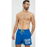 Designer Férfi Sportos Feliratos Poliészter Kék Calvin Klein Úszónadrágok Fenntartható forrásból S-es 