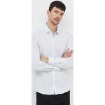 Designer Férfi Klasszikus Szövet Fehér Calvin Klein Hosszu ujjú Slim fit ingek Fenntartható forrásból 