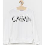 Designer Fehér Calvin Klein Jeans Újszülötteknek Gyerek pulóverek Fenntartható forrásból Bio összetevőkből 