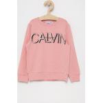 Designer Rózsaszín Calvin Klein Jeans Újszülötteknek Gyerek pulóverek Fenntartható forrásból Bio összetevőkből 