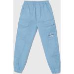 Designer Elasztán Kék Calvin Klein Jeans Magas derekú Gyerek nadrágok 152-es méretű 