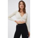 Designer Női Hosszú Poliamid Bézs Calvin Klein Jeans Hosszu ujjú Kardigánok XL-es 