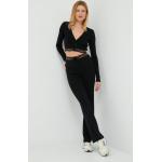 Designer Női Poliamid Fekete Calvin Klein Jeans Magas derekú Nadrágok M-es 