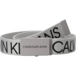 Calvin Klein Jeans Övek 'CANVAS LOGO BELT' világosszürke / fekete