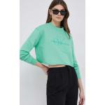 Designer Női Sportos Elasztán Zöld Calvin Klein Jeans Kereknyakú Téli divat cikkek akciósan L-es 