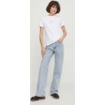 Designer Női Klasszikus Fehér Calvin Klein Jeans Kereknyakú Pólók Fenntartható forrásból akciósan XL-es 