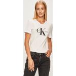 Designer Női Feliratos Fehér Calvin Klein Jeans Kereknyakú Feliratos pólók XS-es 