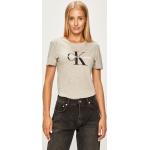 Designer Női Feliratos Szürke Calvin Klein Jeans Kereknyakú Feliratos pólók S-es 