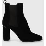 Designer Női Lezser Fekete Calvin Klein Magasszárú cipők Szarvasbőr 39-es méretben 