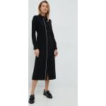 Designer Női Poliészter Fekete Calvin Klein Midi Hosszu ujjú Midi ruhák XS-es 