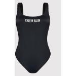 Női Fekete Calvin Klein Swimwear Nyári Plusz méretes Egyrészes fürdőruhák 