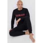 Designer Férfi Feliratos Elasztán Fekete Calvin Klein Hosszu ujjú Pizsama felsők Fenntartható forrásból S-es 