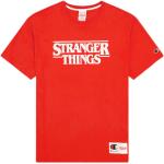 Férfi Retro Piros Champion Stranger Things Pólók akciósan L-es 