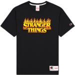 Férfi Retro Fekete Champion Stranger Things Pólók akciósan L-es 