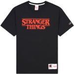 Férfi Retro Fekete Champion Stranger Things Pólók akciósan L-es 