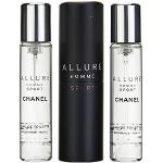 Chanel - Allure Homme Sport (Twist & Spray) edt férfi - 3 x 20 ml (parfümtok + utántöltõk)