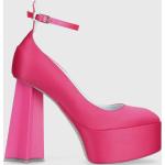 Designer Női Szexi Bőr Rózsaszín Chiara Ferragni Körömcipők 40-es méretben 