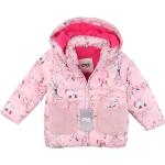 Lány Állatmintás Poliészter Rózsaszín Téli Béléses Gyerek kabátok akciósan 110-es méretű 