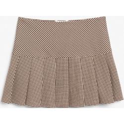 Classic pleated mini skirt - Brown