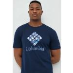 Férfi Feliratos Sötétkék árnyalatú Columbia Feliratos pólók Bio összetevőkből S-es 