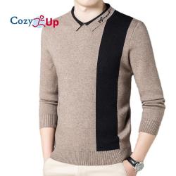 Cozy Up kötött pulóver Férfi Casual Jumper O-nyak Slim Fit pulóver Streetwear Soft Pull Homme
