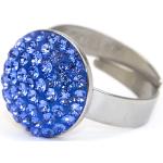 Dina kristályos nemesacél gyűrű - Bermuda Blue