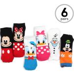 Lány Mickey Mouse és barátai Minnie Mouse Egér motívumos Mosógépben mosható Gyerek zoknik 6 darab / csomag 12 hónaposoknak 