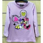 Flitteres Lány Halványlila árnyalatú DISNEY Mickey Mouse és barátai Minnie Mouse Egér motívumos Gyerek hosszú ujjú pólók 