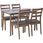 Divatos étkezõszék szett egy asztallal és négy székkel barna és szürke színben 118 cm MODESTO