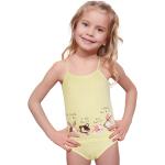 Lány Állatmintás Elasztán Sárga Gyerek trikók 110-es méretű 