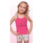 Lány Állatmintás Elasztán Rózsaszín Gyerek trikók 110-es méretű 