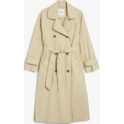 Double breasted front trench coat - Beige