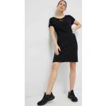 Női Elasztán Fekete Emporio Armani Rövid ujjú Kereknyakú Testhezálló ruhák XS-es 