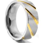 Egyedi, ezüst- és arany tónusú titángyűrű