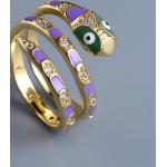 Női Lezser Zománc Sárga Kézzel készített Bizsu gyűrűk Karácsonyra 
