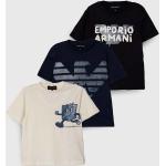 Klasszikus Feliratos Kék Emporio Armani Gyerek pólók 3 darab / csomag 