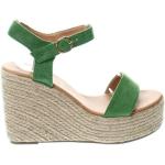 Női Zöld Espadrille cipők - 9 cm fölötti sarokkal 