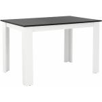 Étkezõasztal, fehér/fekete, 120x80 cm, KRAZ