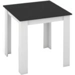 Étkezõasztal, fehér/fekete, 80x80 cm, KRAZ