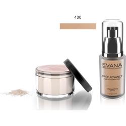 Evana Luxury Transparent Powder And Face Advance Foundation Set Tp - 430