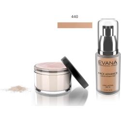 Evana Luxury Transparent Powder And Face Advance Foundation Set Tp - 440
