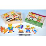 Fa Színes Fa puzzle-k 3 - 5 éves korig 