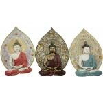 Fali Dekoráció DKD Home Decor Kék Piros Aranysàrga Buddha Keleti 19,3 x 3,7 x 27,3 cm (3 Darabok) MOST 46707 HELYETT 27333 Ft-ért
