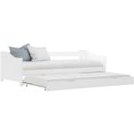 Fehér fenyõfa kihúzható kanapéágy keret 90 x 200 cm