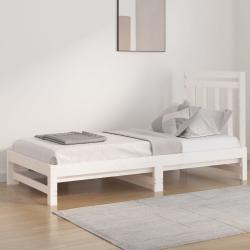 fehér tömör fenyõfa kihúzható kanapéágy 2x(90x190) cm
