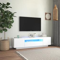 fehér TV-szekrény LED-lámpákkal 160 x 35 x 40 cm
