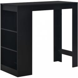 fekete bárasztal polccal 110 x 50 x 103 cm