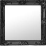 Barokk Üveg Fekete Falra szerelhető Tükrök 60 cm átmérővel 